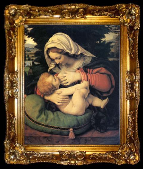 framed  SOLARI, Andrea The Virgin with the Green Cushion (mk05), ta009-2